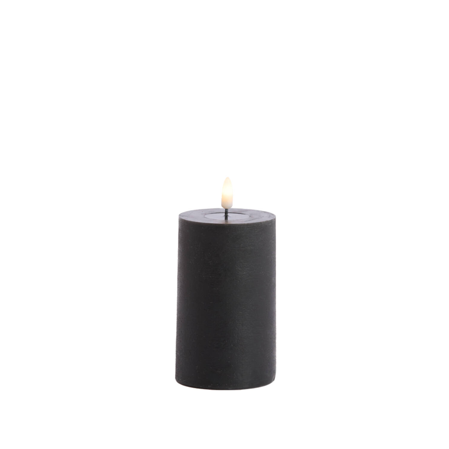 Pillar candle LED Ø7,5x12,5 cm LUMAIRE black
