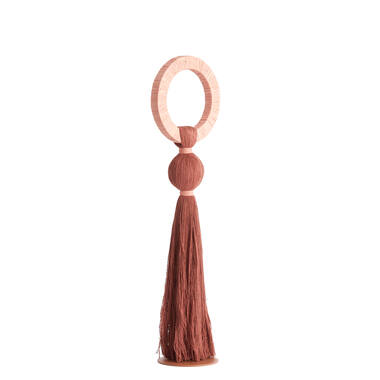 Ornament Ø14x62 cm YAVIZA terra+raffia light pink