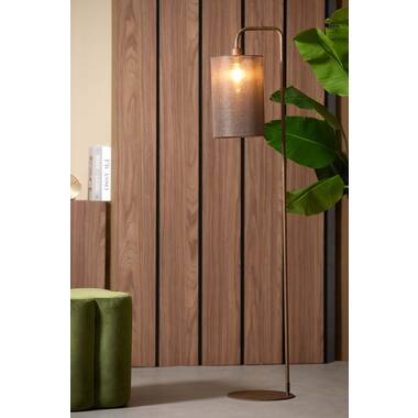 Vloerlamp 33,5x28x155 cm DONIO hout print d bruin+d bruin