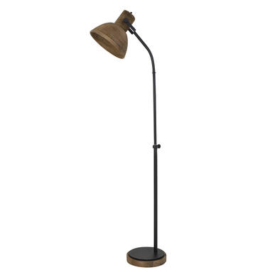Vloerlamp 47x29x129 cm IMBERT hout bruin+mat zwart