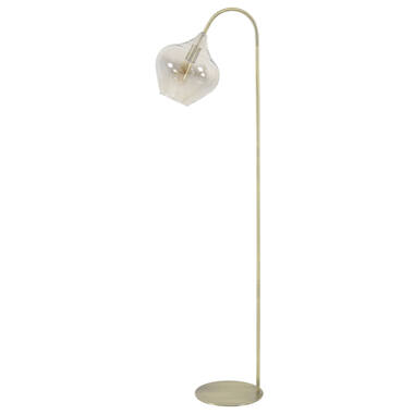 Vloerlamp 45x28x160 cm RAKEL antiek brons+smoke