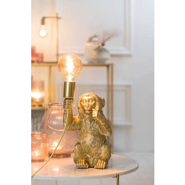 Tafellamp 20x19,5x34 cm MONKEY goud