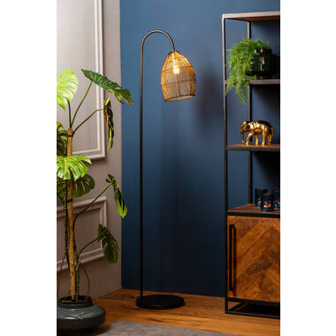 Vloerlamp 34x30,5x172 cm MEYA mat zwart+goud