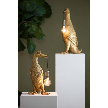Tafellamp 23,5x23x48,5 cm DUCK antiek brons