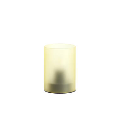 Tafellamp LED Ø7x10 cm VAZOLLA glas mat geel