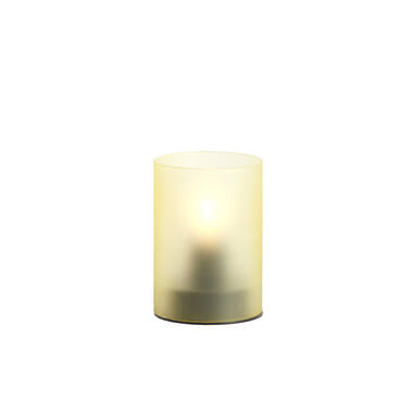 Tafellamp LED Ø7x10 cm VAZOLLA glas mat geel