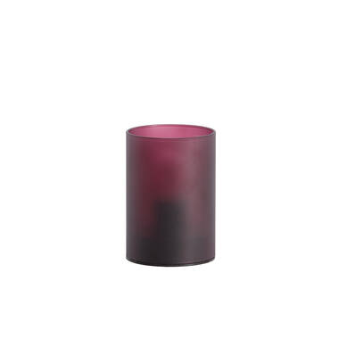Tafellamp LED Ø7x10 cm VAZOLLA glas mat aubergine