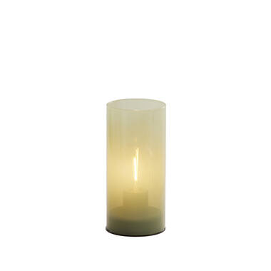 Tafellamp LED Ø7x15 cm VAZOLLA glas melk mint groen