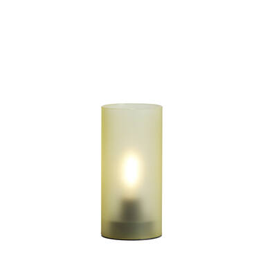 Tafellamp LED Ø7x15 cm VAZOLLA glas mat geel