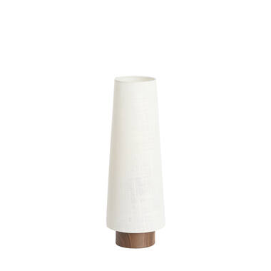 Tafellamp Ø15x42 cm HOWIE hout print donker bruin+crème