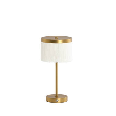 Tafellamp LED Ø17x35 cm DINY antiek brons+crème