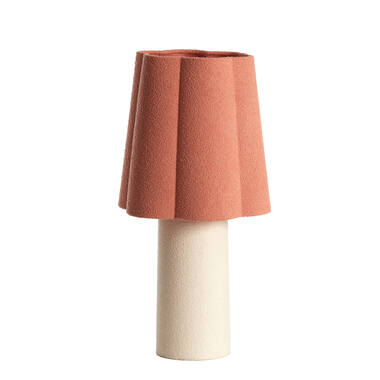 Tafellamp Ø25x50 cm MUSABY wit+roze