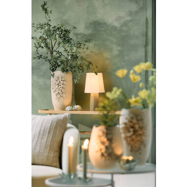 Tafellamp Ø25x49 cm MUSABO mint groen+wit