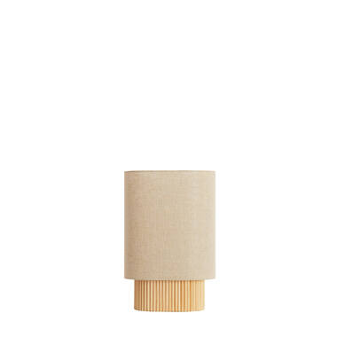 Tafellamp 30x20x45 cm LASLO hout naturel+linnen naturel