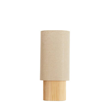 Tafellamp 30x20x70 cm LASLO hout naturel+linnen naturel