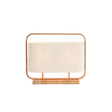 Table lamp 2L 45x15x37,5 cm LECCE wood print natr+rope cream