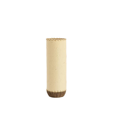 Table lamp Ø13x40 cm TIO paper beige+rattan dark brown