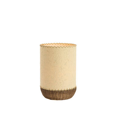 Table lamp Ø24x36 cm TIO paper beige+rattan dark brown