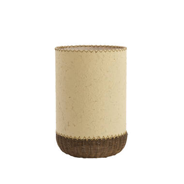 Table lamp Ø30,5x46 cm TIO paper beige+rattan dark brown