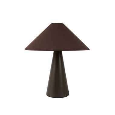 Table lamp E14 Ø40x44,5 cm DOLORE dark brown+linen drk brown