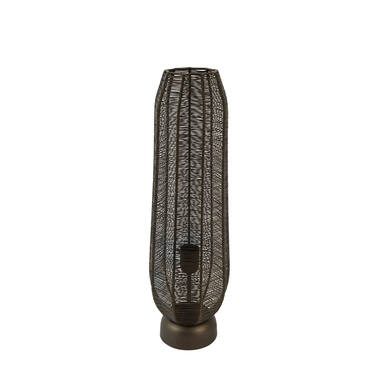 Table lamp Ø18x60 cm SAMRET matt brown-bronze