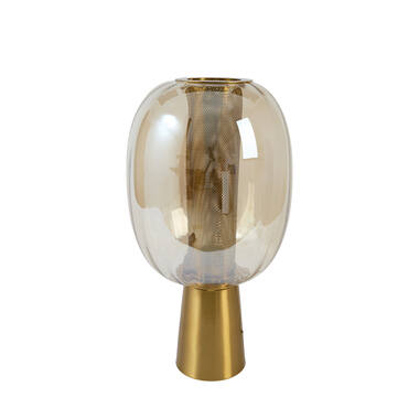 Table lamp Ø30x57 cm MINDELO glass amber+gold