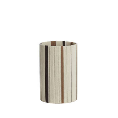 Kap cilinder 20-20-30 cm MEDAN crème+bruin+donker bruin