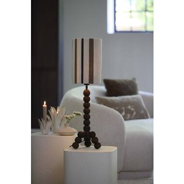 Kap cilinder 20-20-30 cm MEDAN crème+bruin+donker bruin