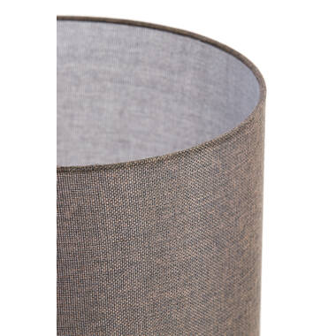 Kap cilinder 30-30-32 cm BRANFO linnen donker bruin