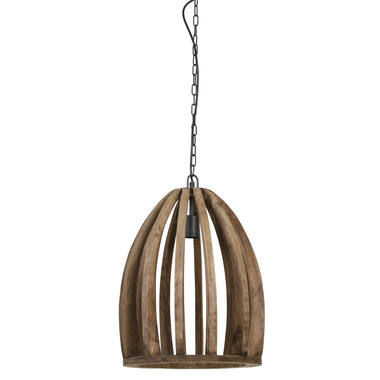 Hanglamp Ø38x46 cm HARANKA hout donker bruin