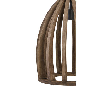 Hanglamp Ø38x46 cm HARANKA hout donker bruin