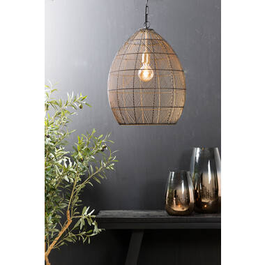 Hanglamp Ø40x53 cm MEYA zwart-goud