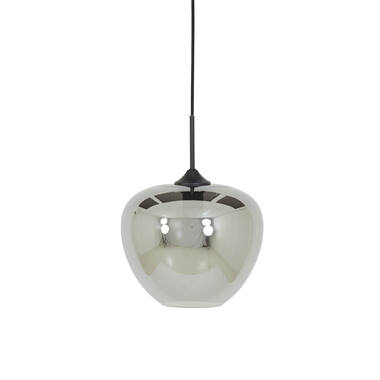 Hanglamp Ø30x25 cm MAYSON smoke glas-mat zwart