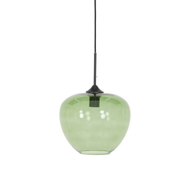 Hanglamp Ø30x25 cm MAYSON glas groen-mat zwart