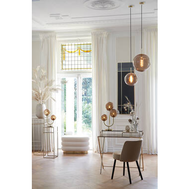 Hanglamp Ø40 cm MAGDALA glas bruin+goud