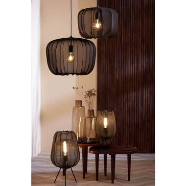 Hanging lamp Ø40x30 cm PLUMERIA black