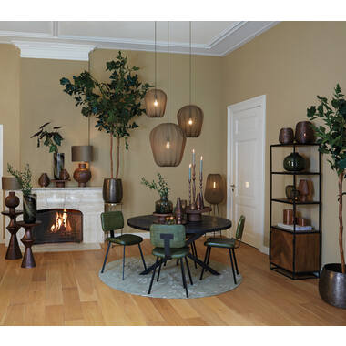 Hanging lamp Ø42x50 cm PLUMERIA dark green