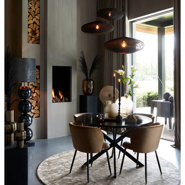 Hanglamp Ø60x23 cm BAHOTO mat zwart