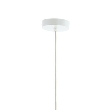 Hanglamp Ø36x43 cm KOZANA crème+donker bruin