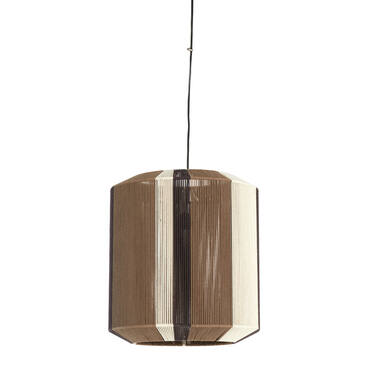 Hanging lamp Ø48x55 cm KOZANA brown+cream+dark brown