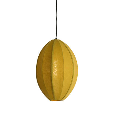 Hanging lamp Ø38x51 cm MILATOS jute olive green