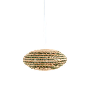 Hanging lamp Ø59,5x28 cm TAWELA rattan natural+green