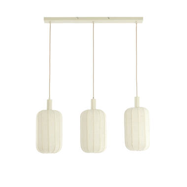 Hanging lamp 3L 80x21x34 cm TUFIA linen cream