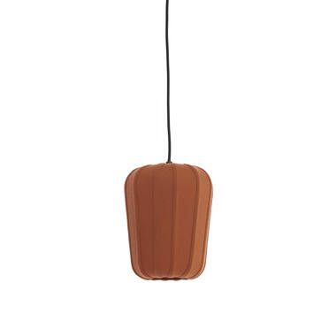 Hanging lamp Ø20x25 cm BIBURY wood print dark brown+terra