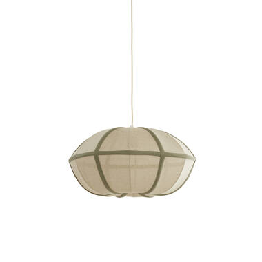 Hanging lamp Ø49x25 cm MIRELYS natural+olive green