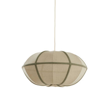 Hanging lamp Ø61x30 cm MIRELYS natural+olive green