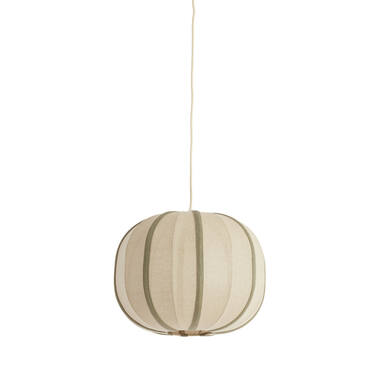 Hanging lamp Ø40x30 cm ESMIRIA natural+olive green