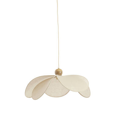Hanging lamp Ø60x30 cm LAVRIRIA natural+wood