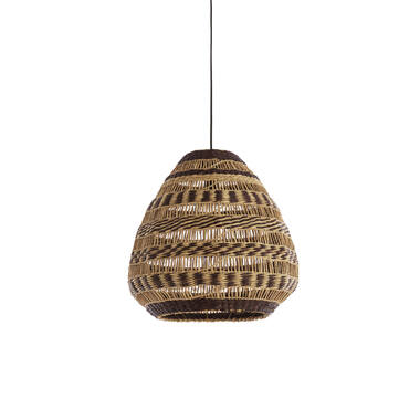 Hanging lamp Ø47x46 cm SOLUNA seagrass natural+brown