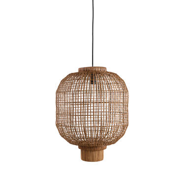 Hanging lamp Ø42x53,5 cm DORZAN rattan brown